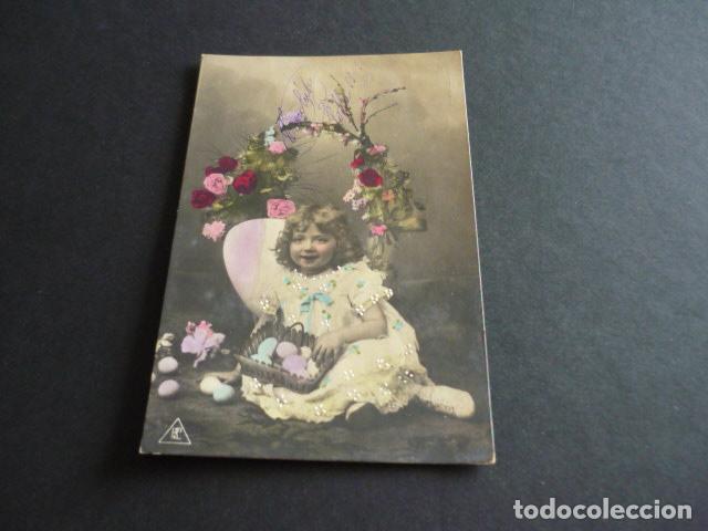 Postales: NI&Ntilde;A CON FLORES POSTAL - Foto 1