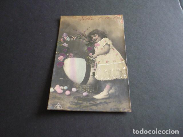 Postales: NI&Ntilde;A CON FLORES POSTAL - Foto 1
