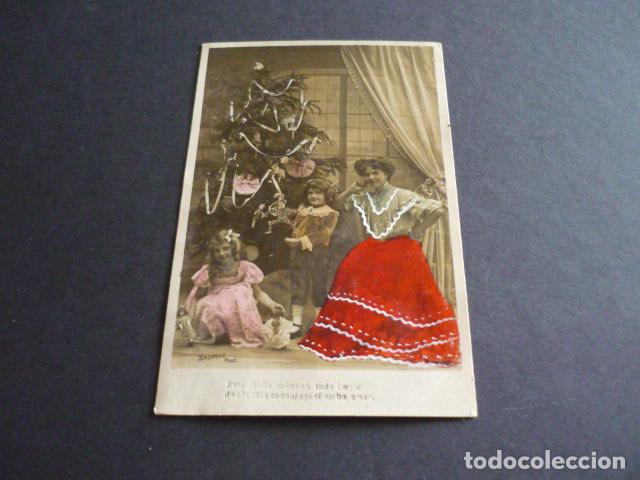 Postales: NI&Ntilde;AS CON ARBOL DE NAVIDAD POSTAL - Foto 1