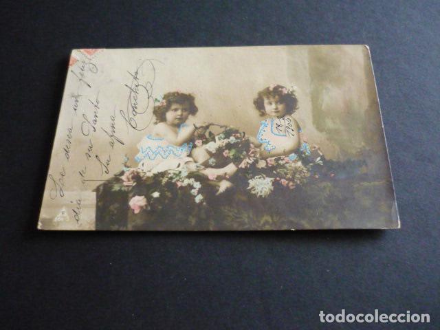 Postales: NI&Ntilde;A CON FLORES POSTAL - Foto 1
