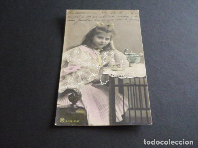 Postales: NI&Ntilde;AS CON JUEGO DE TE POSTAL - Foto 1