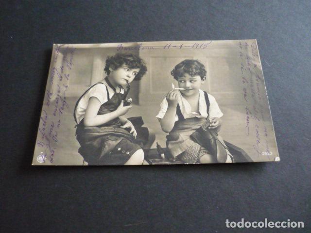 Postales: NI&Ntilde;OS FUMANDO POSTAL - Foto 1