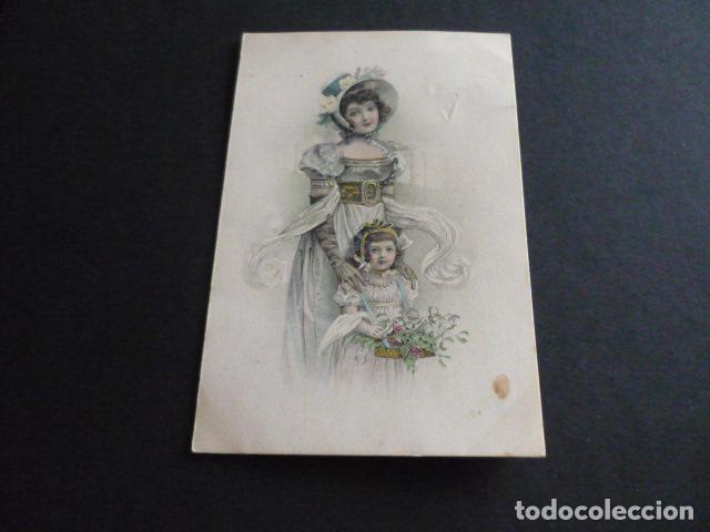 Postales: NI&Ntilde;A CON MADRE POSTAL - Foto 1