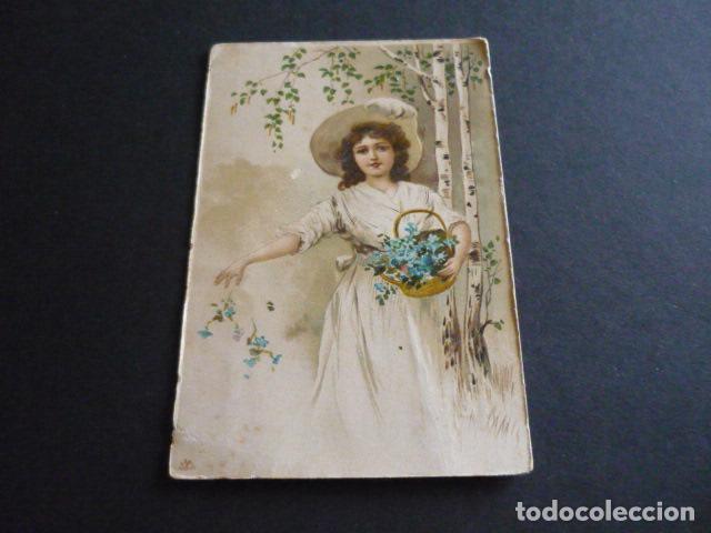 Postales: NI&Ntilde;A CON FLORES POSTAL - Foto 1