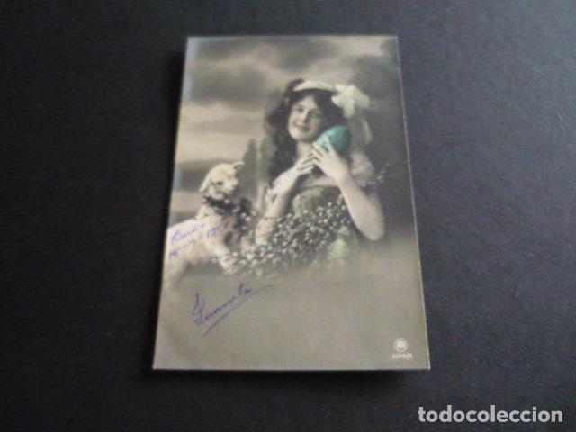 Postales: NI&Ntilde;A CON BORREGUITO POSTAL - Foto 1