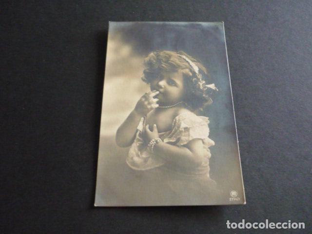 Postales: NI&Ntilde;A CON COLLAR DE PERLAS POSTAL - Foto 1