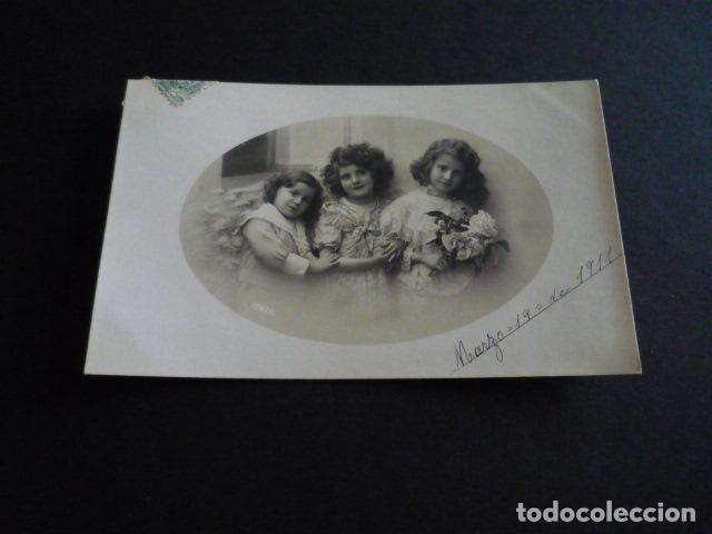 Postales: NI&Ntilde;OS CON FLORES POSTAL - Foto 1