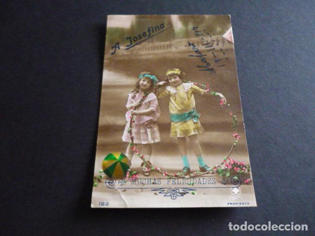 Postales: NI&Ntilde;AS CON ARO POSTAL - Foto 1