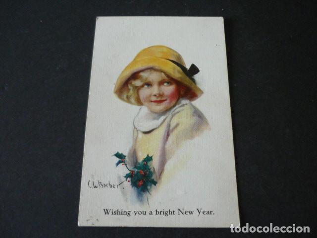 Postales: NI&Ntilde;A ELEGANTE POSTAL ILUSTRADA - Foto 1