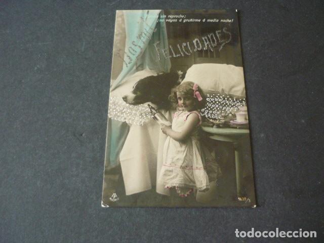 Postales: NI&Ntilde;A CON PERRO POSTAL - Foto 1