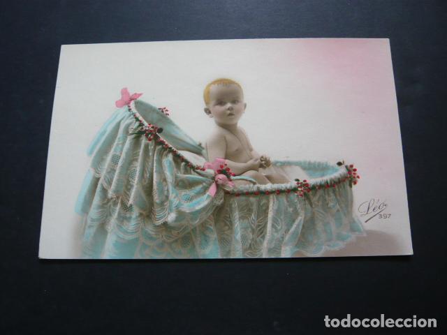 Postales: BEBE EN CUNA ANTIGUA POSTAL - Foto 1