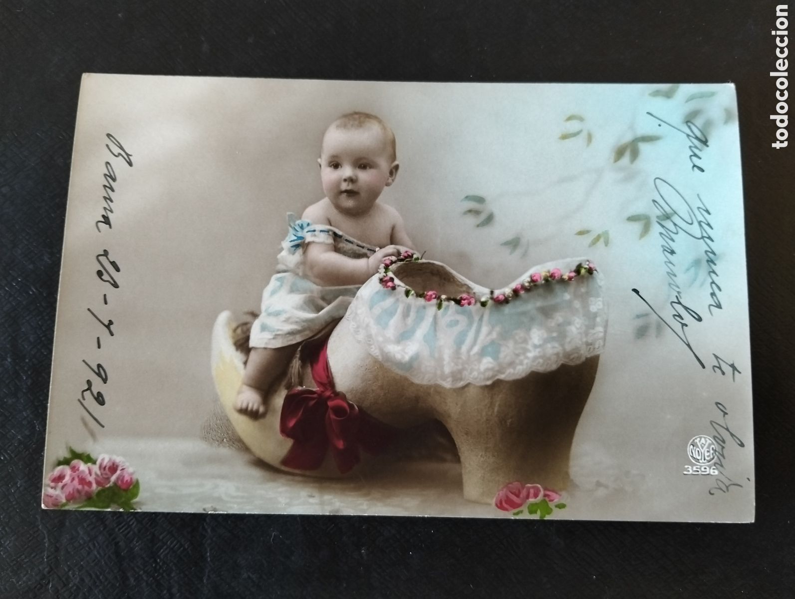 Postales: BEBE EN ZUECO POSTAL - Foto 1