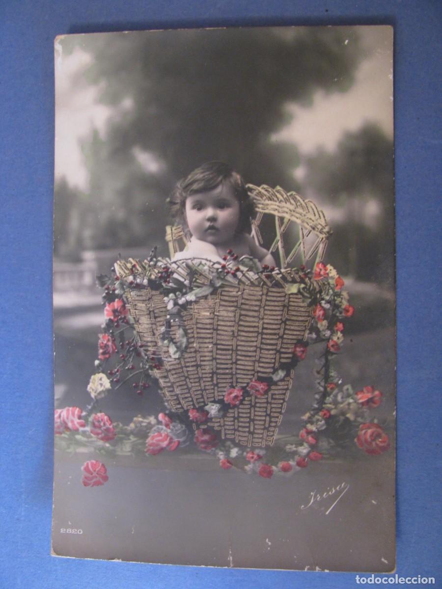 Postales: ANTIGUA POSTAL. BEB&Eacute;. 2820. ESCRITA. - Foto 1