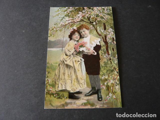 Postales: NI&Ntilde;OS CON FLORES POSTAL - Foto 1