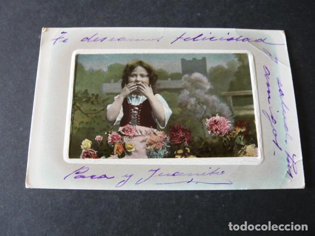 Postales: NI&Ntilde;A CON FLORES POSTAL - Foto 1