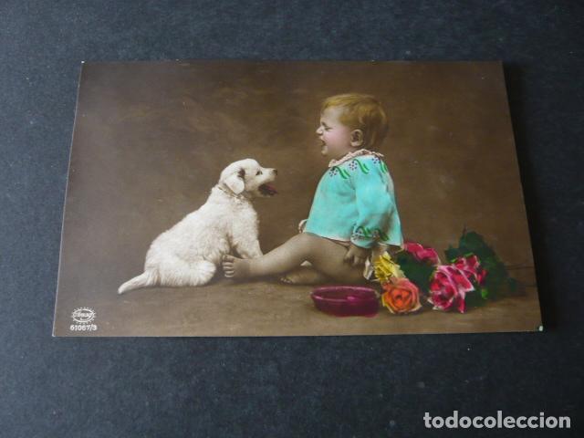 Postales: NI&Ntilde;O CON PERRO POSTAL - Foto 1
