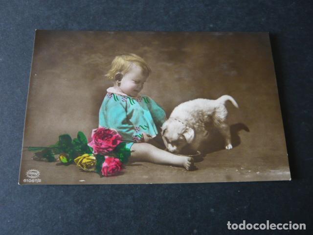 Postales: NI&Ntilde;O CON PERRO POSTAL - Foto 1