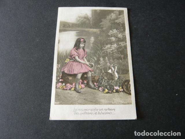 Postales: NI&Ntilde;A CON CONEJO POSTAL - Foto 1