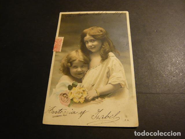 Postales: NI&Ntilde;AS CON ROSAS POSTAL - Foto 1