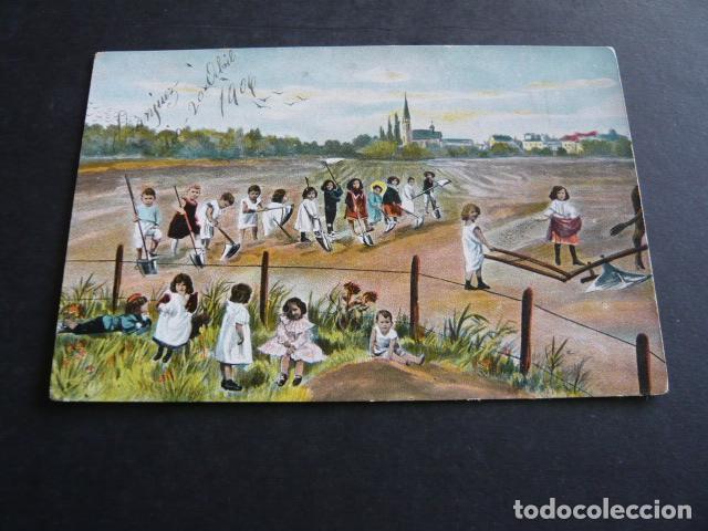 Postales: NI&Ntilde;OS EN HUERTO POSTAL - Foto 1