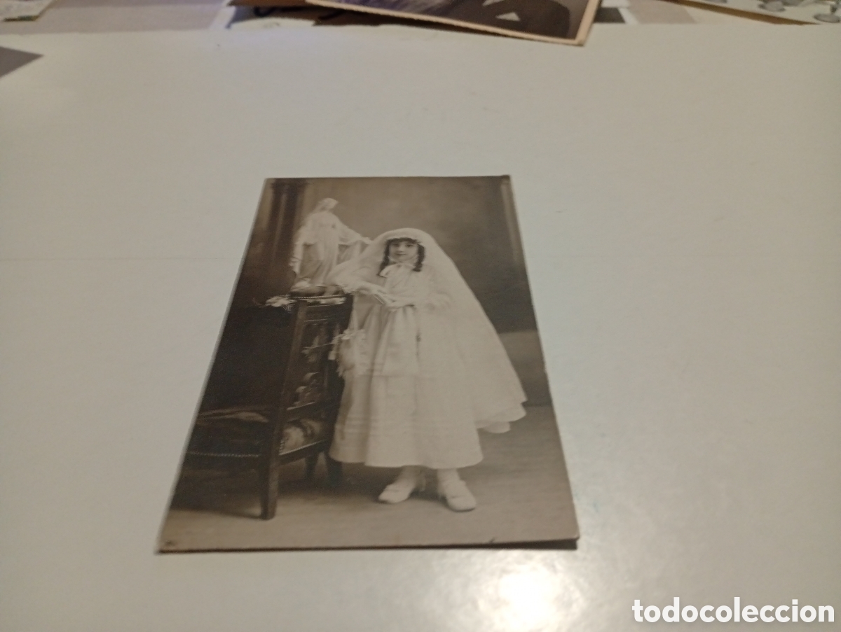 Postales: Postal antigua ni&ntilde;a primera comuni&oacute;n - Foto 1