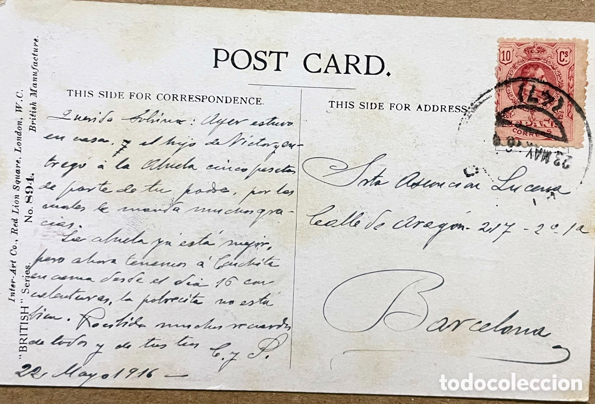 Postales: Postal the grand finale 1909 - Foto 2