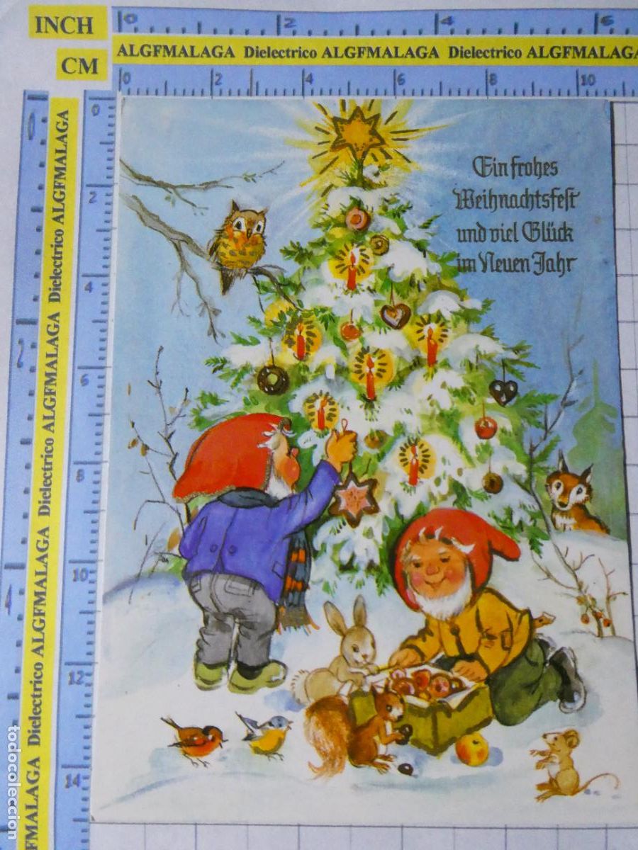 Postales: POSTAL DE NI&Ntilde;OS INFANTIL. ALEMANIA. NAVIDADES &Aacute;RBOL NAVIDAD GNOMOS . 2557