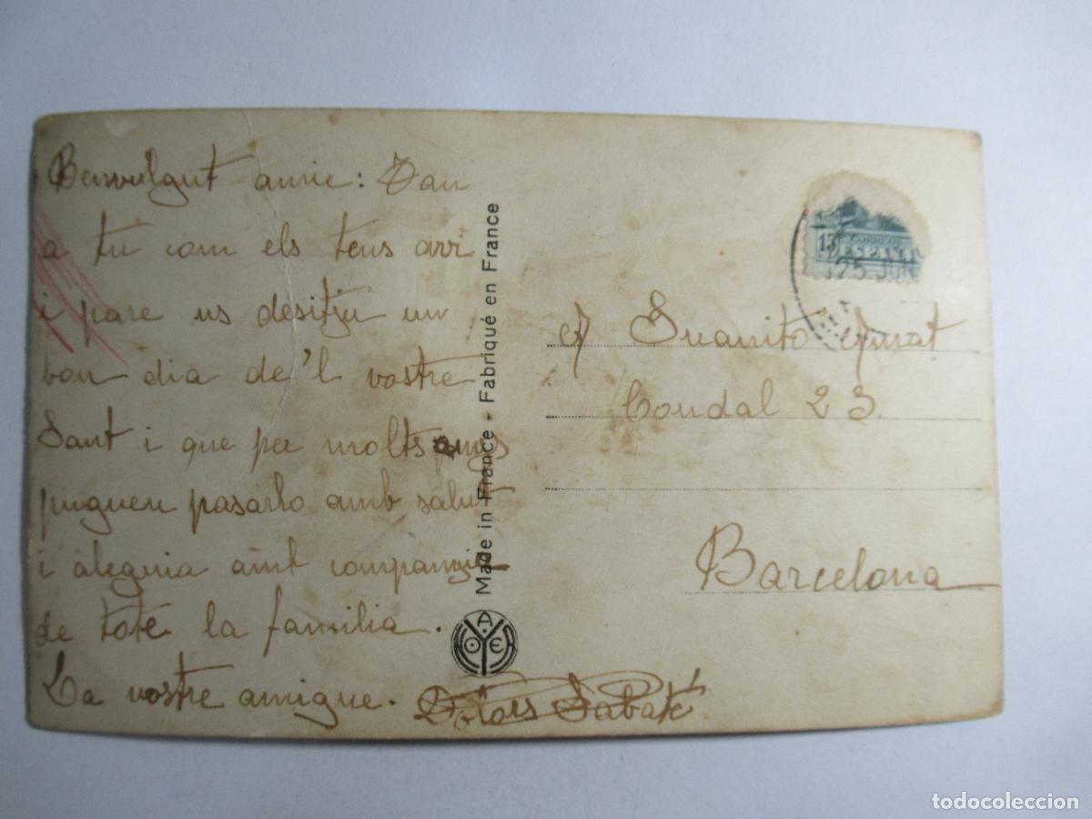 Postales: Antigua Postal Ni&ntilde;a - Escrita - Foto 2
