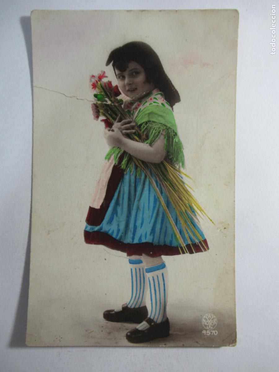 Postales: Antigua Postal Ni&ntilde;a - Escrita - Foto 1
