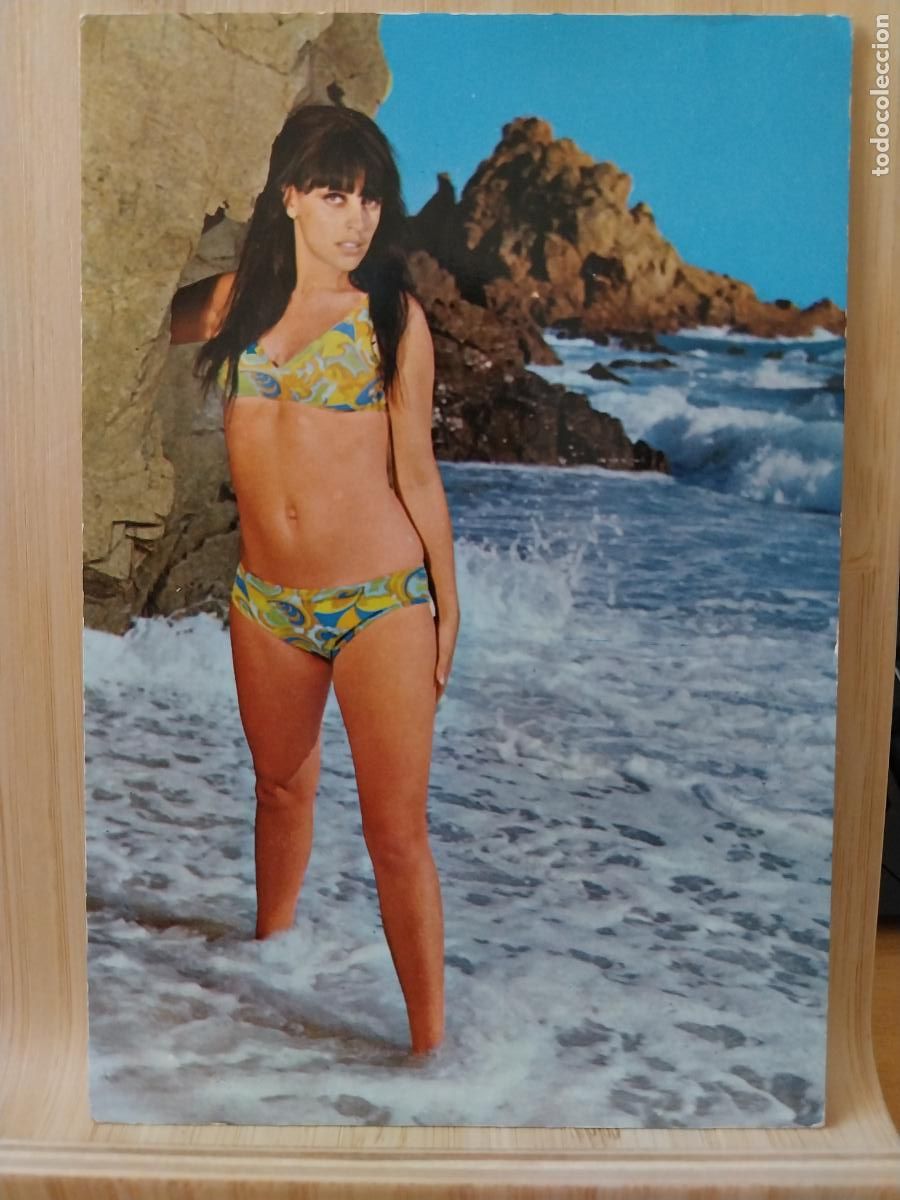 Postales: CORINA TSOPEI BIKINI PLAYA POSTAL ALEMANA A&Ntilde;OS 60 SC ORIGINAL