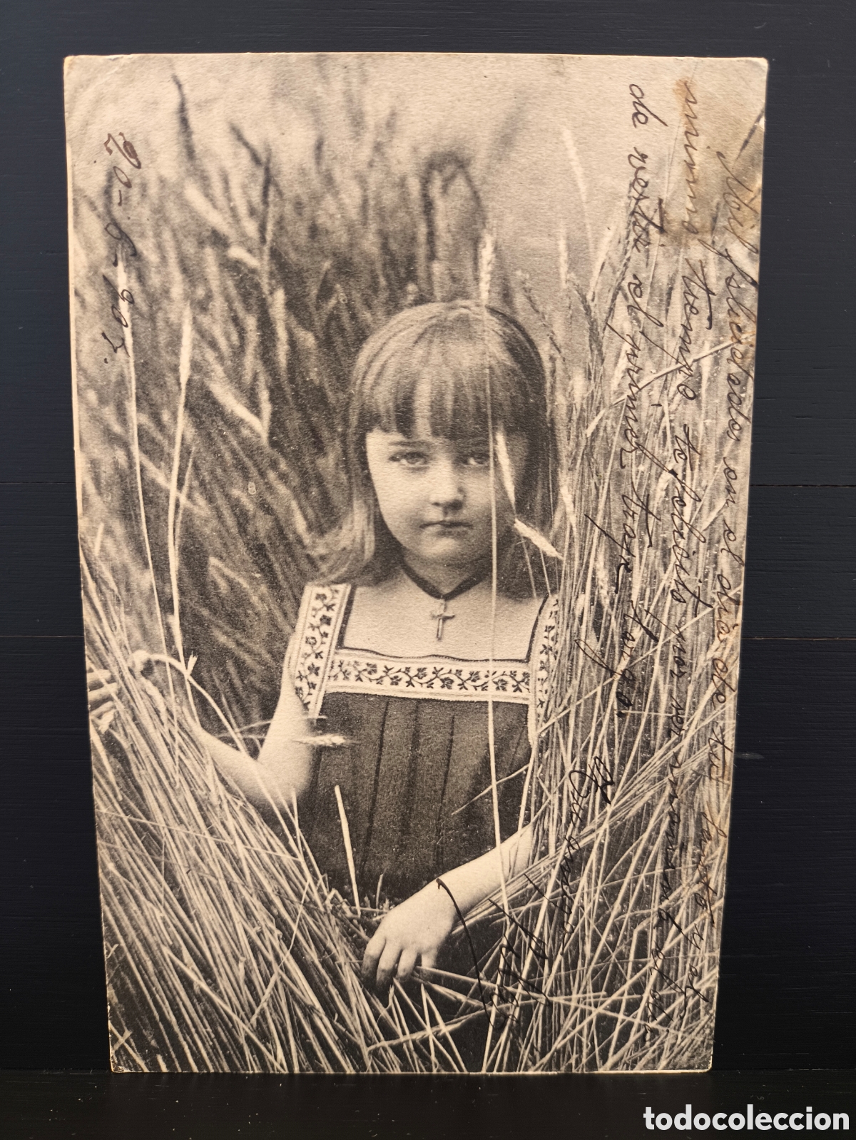 Postales: Antigua postal fotogr&aacute;fica retrato ni&ntilde;o ni&ntilde;a rom&aacute;ntica fantas&iacute;a art&iacute;stica 1907