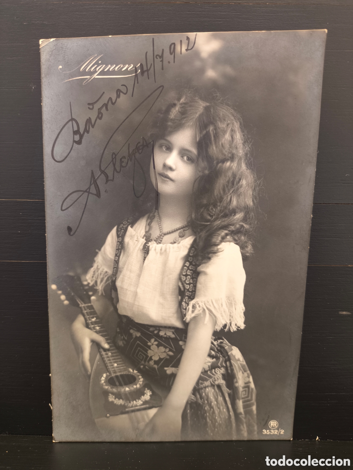 Postales: Antigua postal fotogr&aacute;fica ni&ntilde;o ni&ntilde;a gitana personaje &oacute;pera Mignon rom&aacute;ntica fantas&iacute;a art&iacute;stica 1912