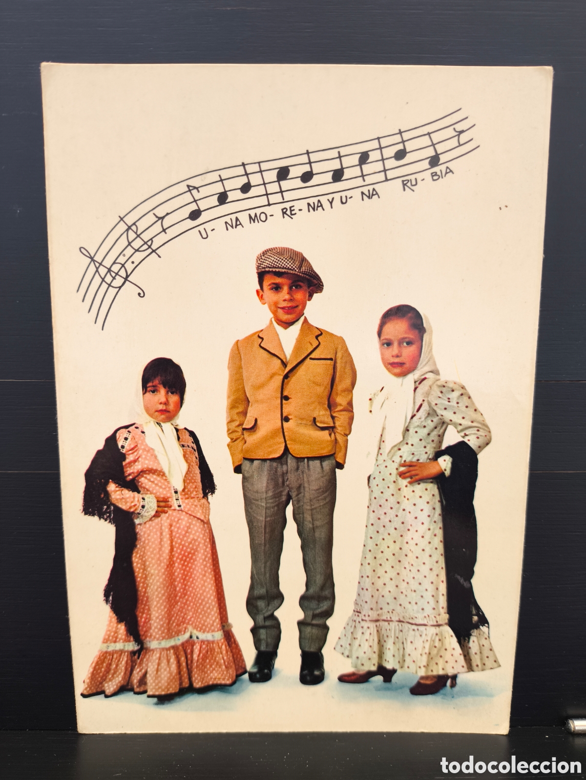 Postales: Postal fotogr&aacute;fica ni&ntilde;o ni&ntilde;a Chulapo Chotis Una morena y una rubia Ed. BEASCOA Madrid 297