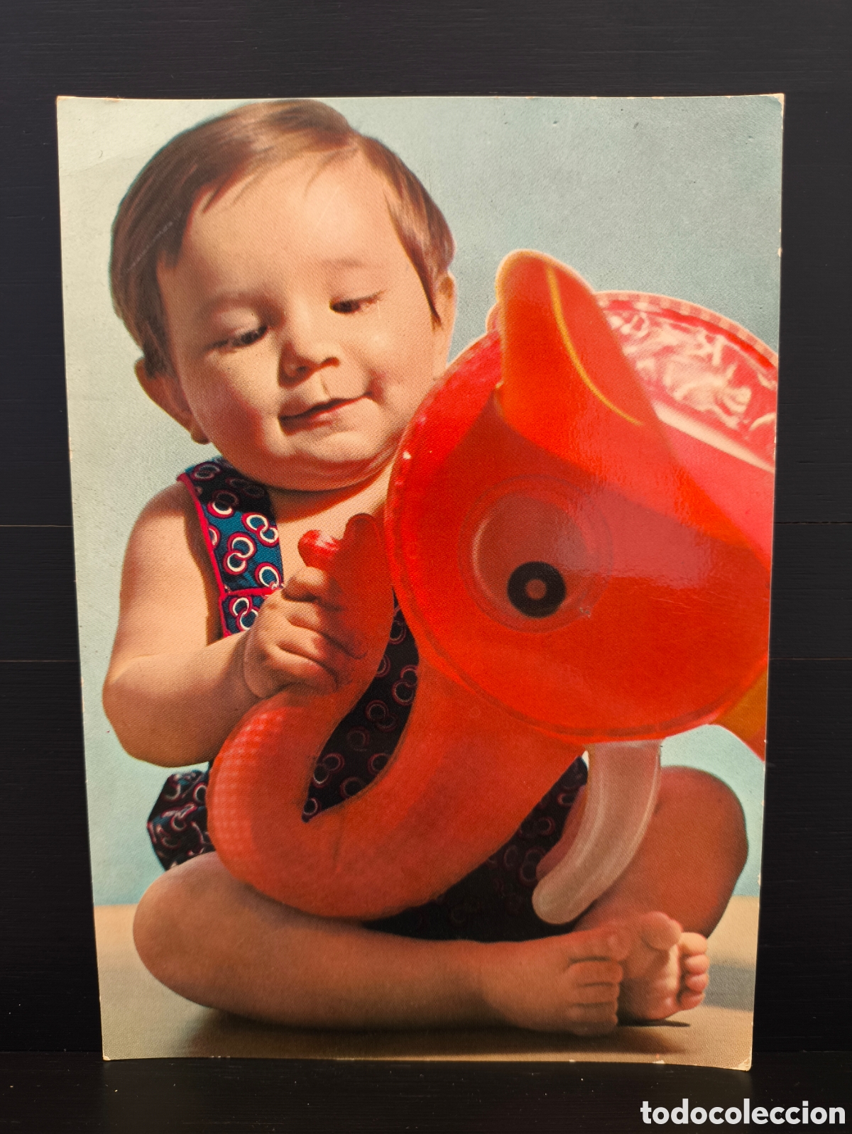 Postales: Postal fotogr&aacute;fica retrato ni&ntilde;o ni&ntilde;a beb&eacute; peluche elefante Ed. Garami 4264/68