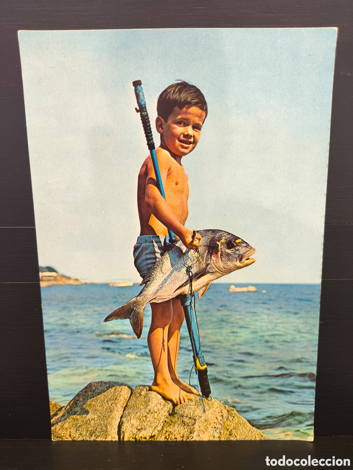 Postales: Postal fotogr&aacute;fica retrato ni&ntilde;o ni&ntilde;a pescador pez Ed. C. y Z. CyZ 6925
