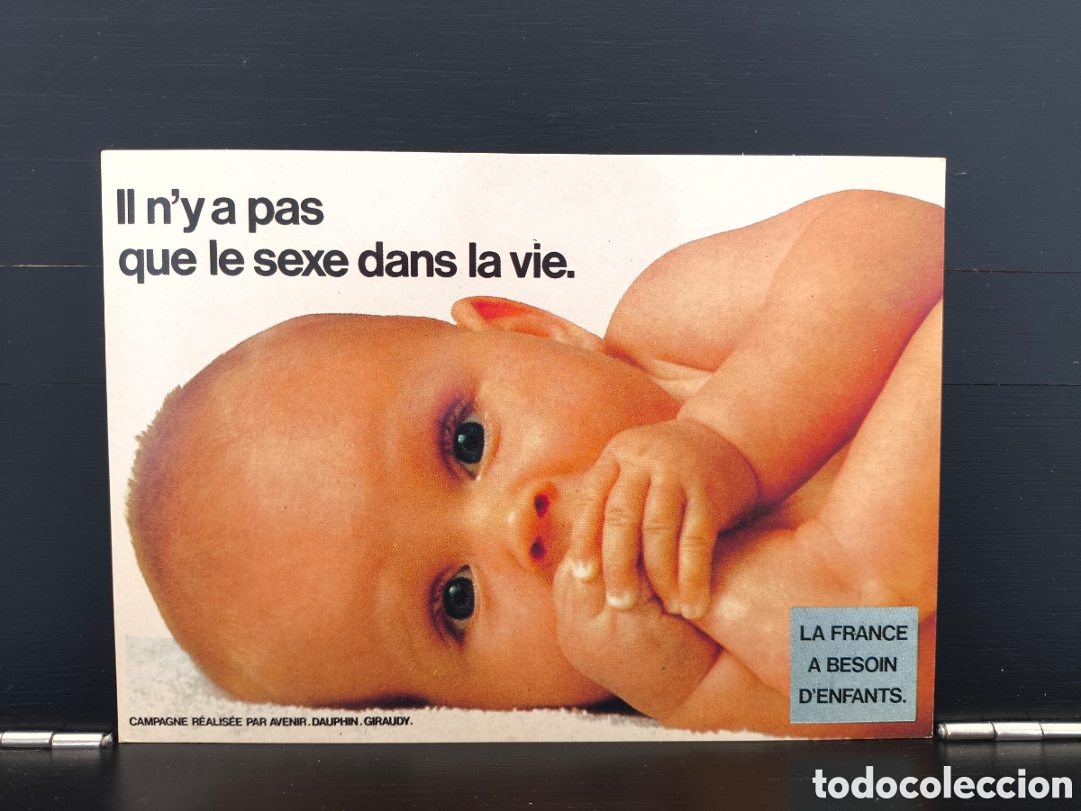 Postales: Postal fotogr&aacute;fica ni&ntilde;o ni&ntilde;a beb&eacute; famosa campa&ntilde;a publicidad Francia Necesita Ni&ntilde;os foto Lousada PU-2