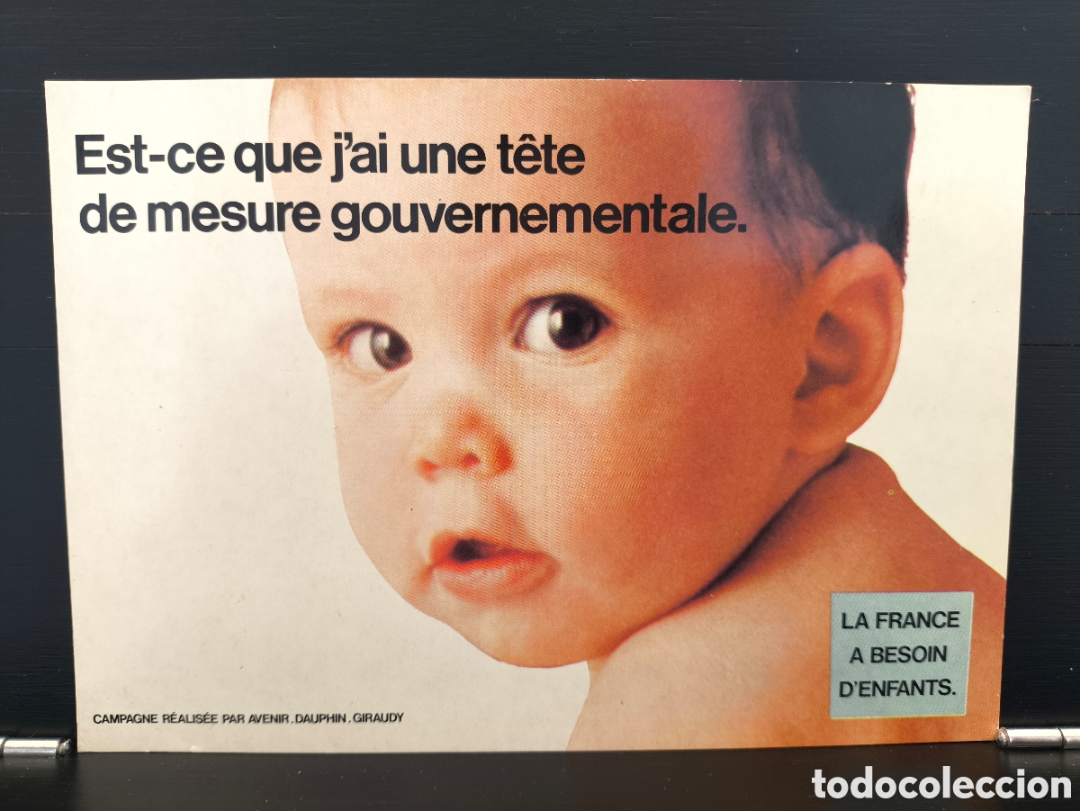 Postales: Postal fotogr&aacute;fica ni&ntilde;o ni&ntilde;a beb&eacute; famosa campa&ntilde;a publicidad Francia Necesita Ni&ntilde;os foto Lousada PU-5