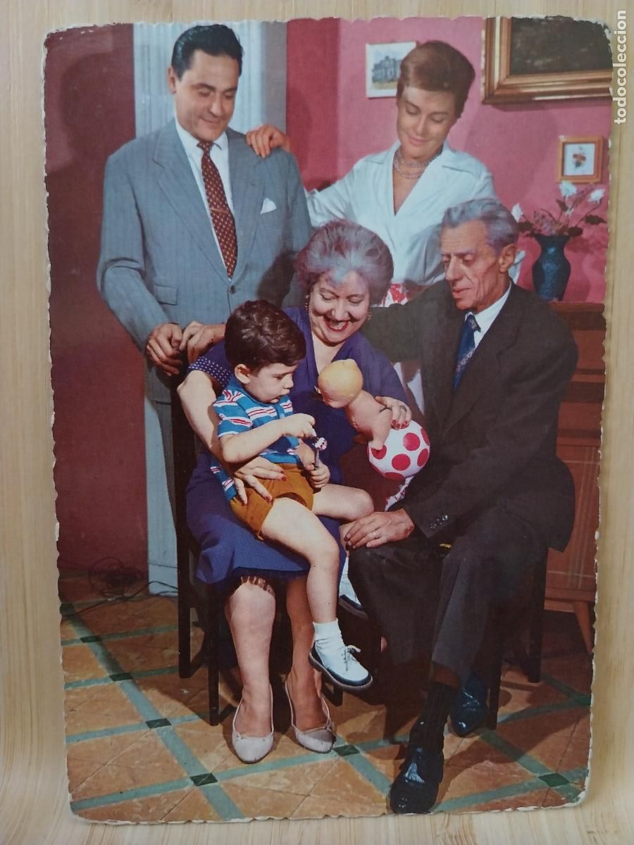 Postales: FAMILIA PADRES ABUELOS NI&Ntilde;OS ED PAJARITA 13319/F SC ORIGINAL FAMILIAR