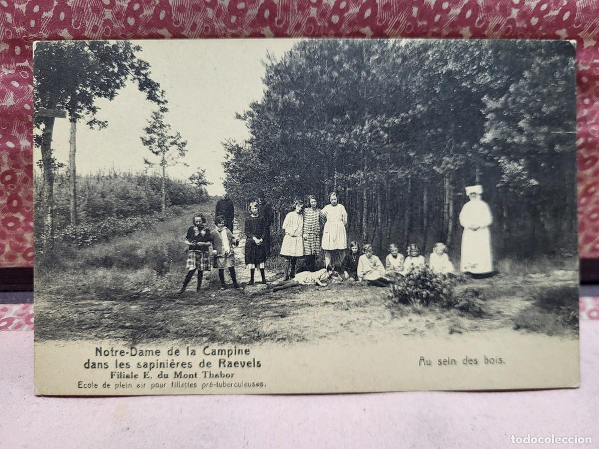 Postales: ANTIGUA POSTAL NI&Ntilde;OS COLEGIO NOTRE DAME DE LA CAMPINE PRE TUBERCULOSOS FRANCIA