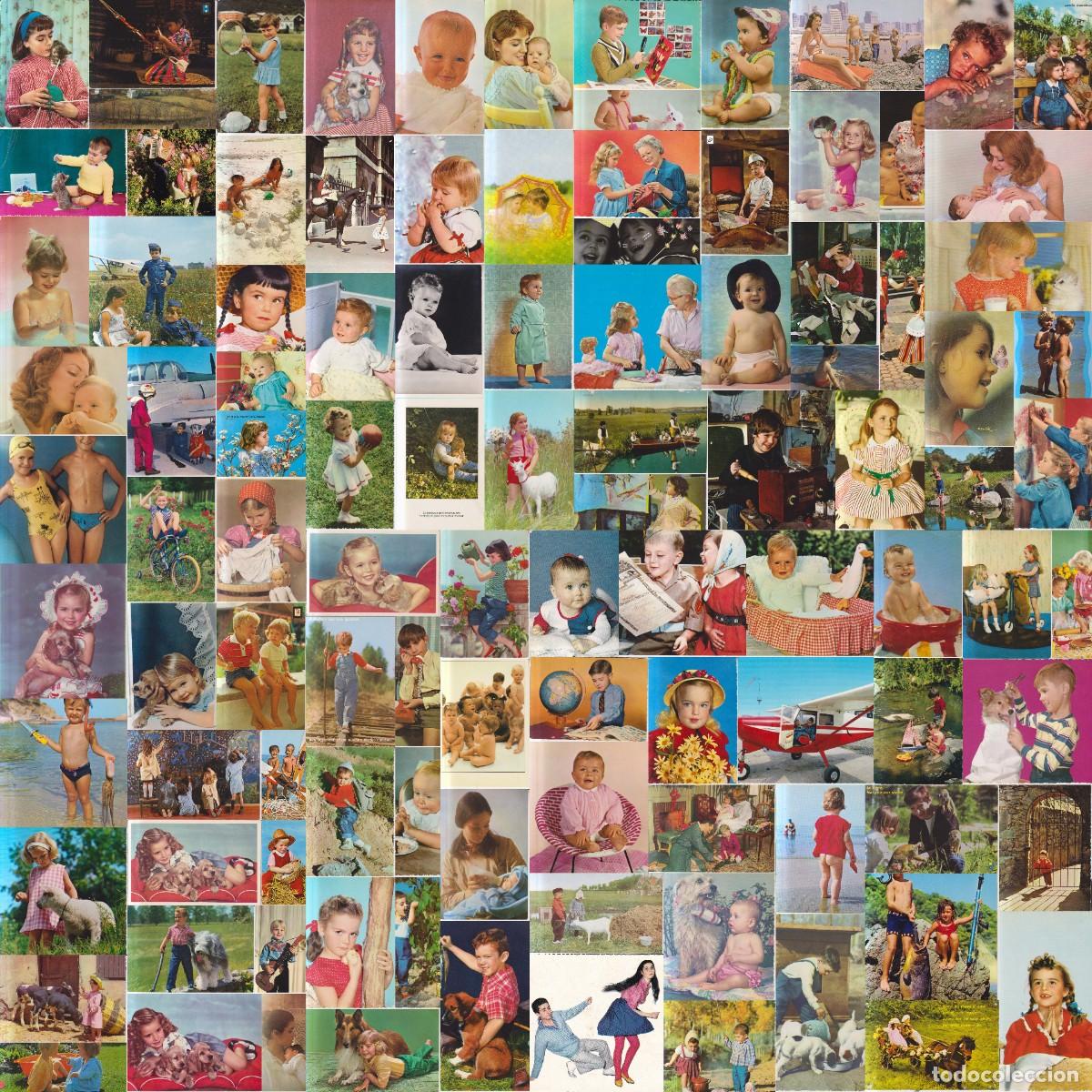 Postales: LOTE 100 POSTALES DE NI&Ntilde;OS A&Ntilde;OS 50-80