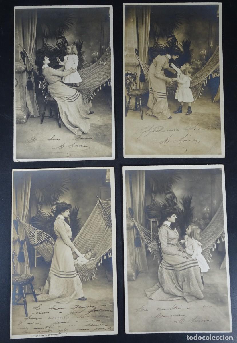 Postales: 4 ANTIGUAS POSTALES, NI&Ntilde;A PEQUE&Ntilde;A, SIN DIVIDIR, VER FOTOS