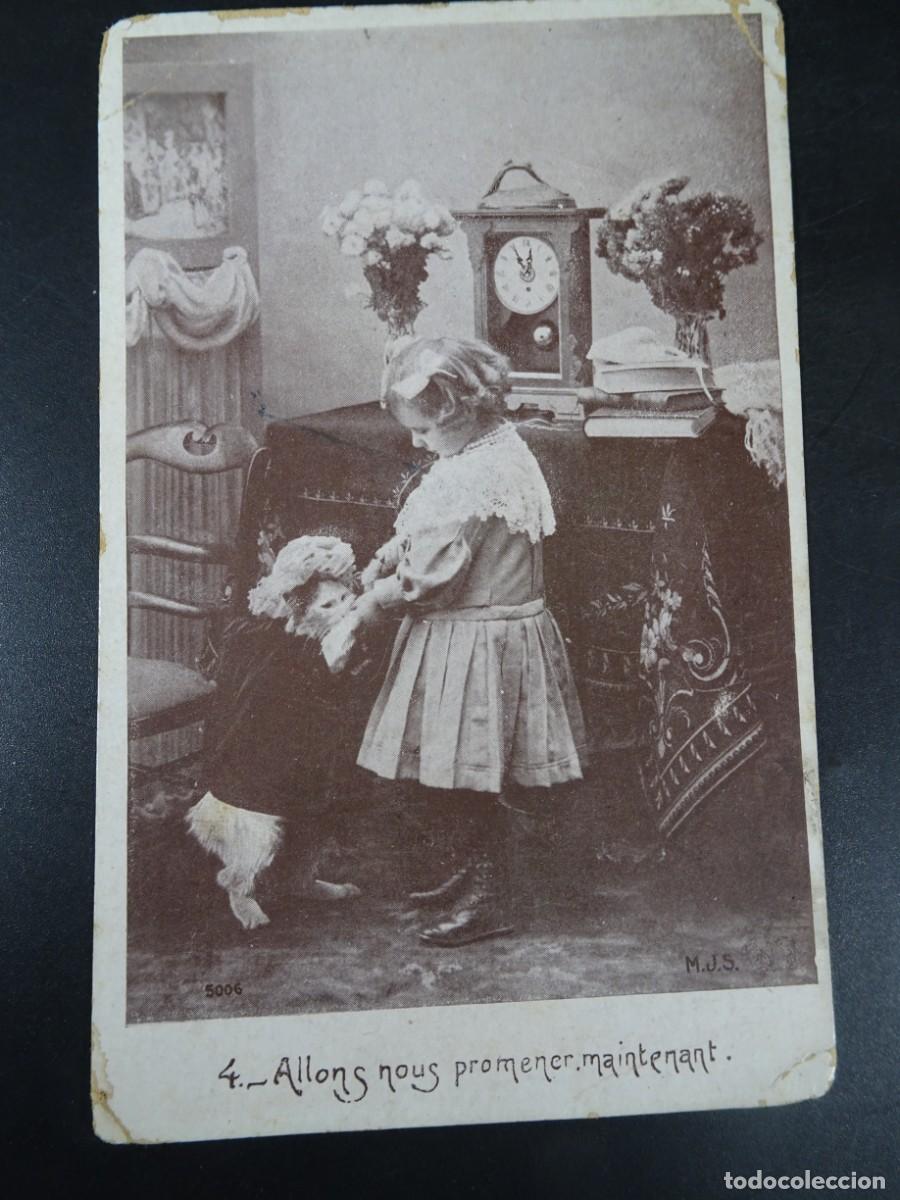 Postales: TARJETA POSTAL CPA, NI&Ntilde;A , PERRO , VER FOTOS