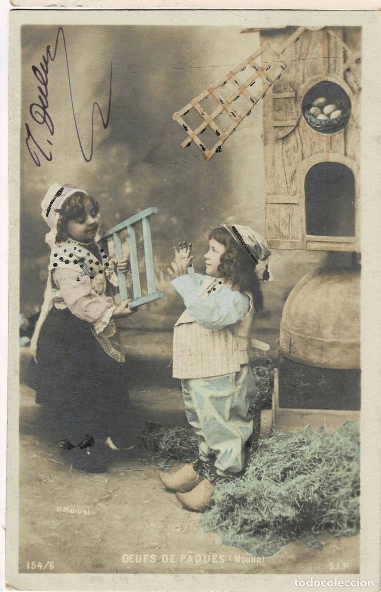 Postales: POSTAL NI&Ntilde;OS CON MOLINO. P-NI&Ntilde;OS-1317