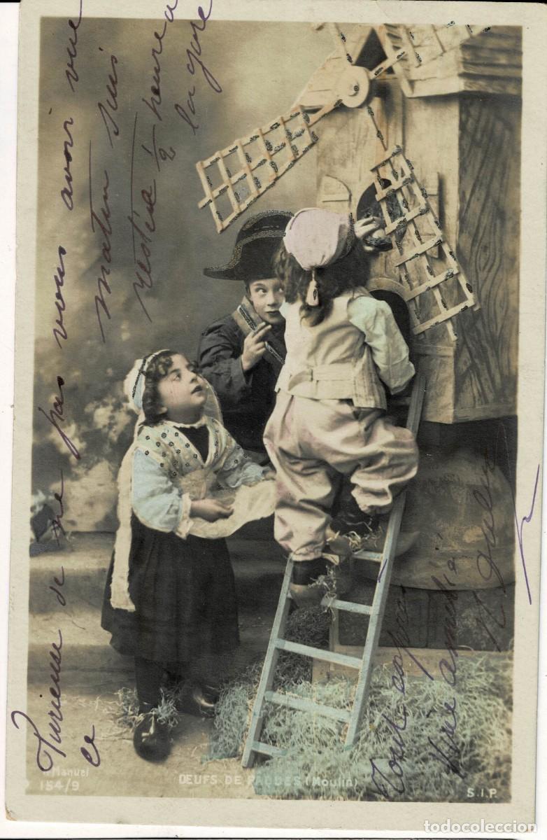 Postales: POSTAL NI&Ntilde;OS CON MOLINO. P-NI&Ntilde;OS-1319