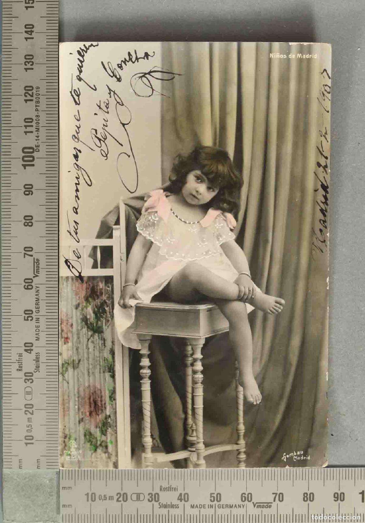 Postales: POSTAL. Ni&ntilde;a. Gombau - Coloreada