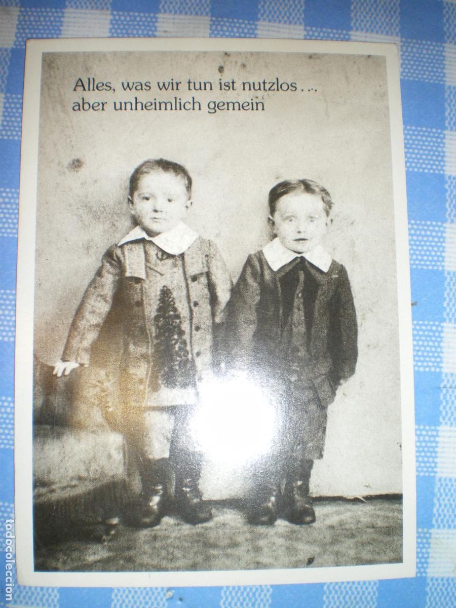 Postales: POSTAL NI&Ntilde;OS CON DICHO ALEMAN - Foto 1