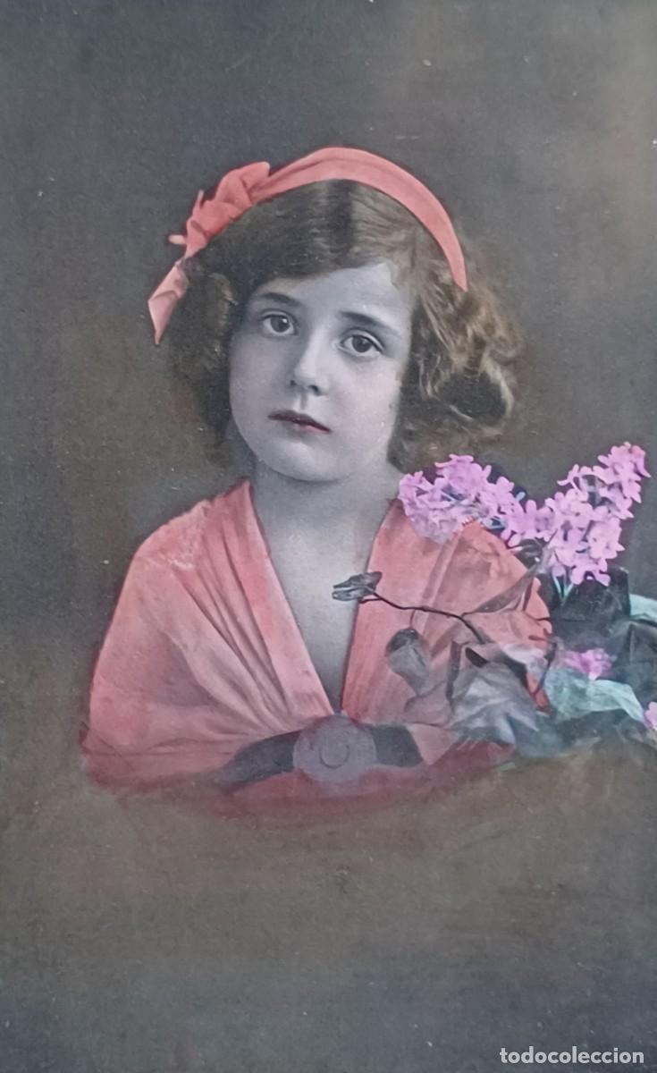 Postales: Ni&ntilde;a. Preciosa postal coloreada.