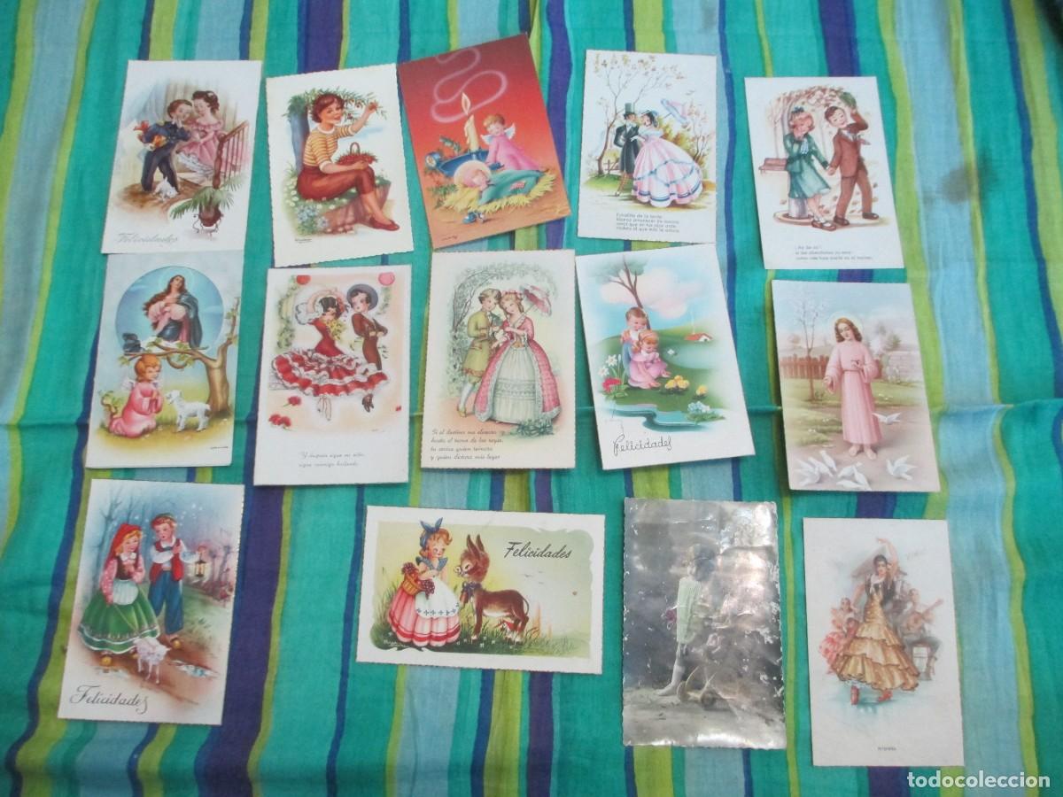 Postales: lote de postales antiguas de felicitacion