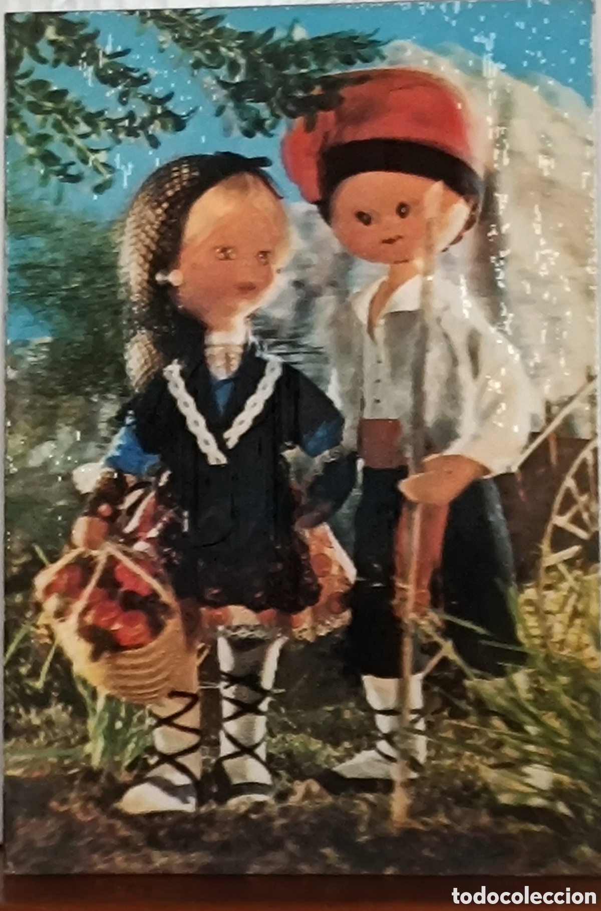 Postales: Postal en relieve vintage.