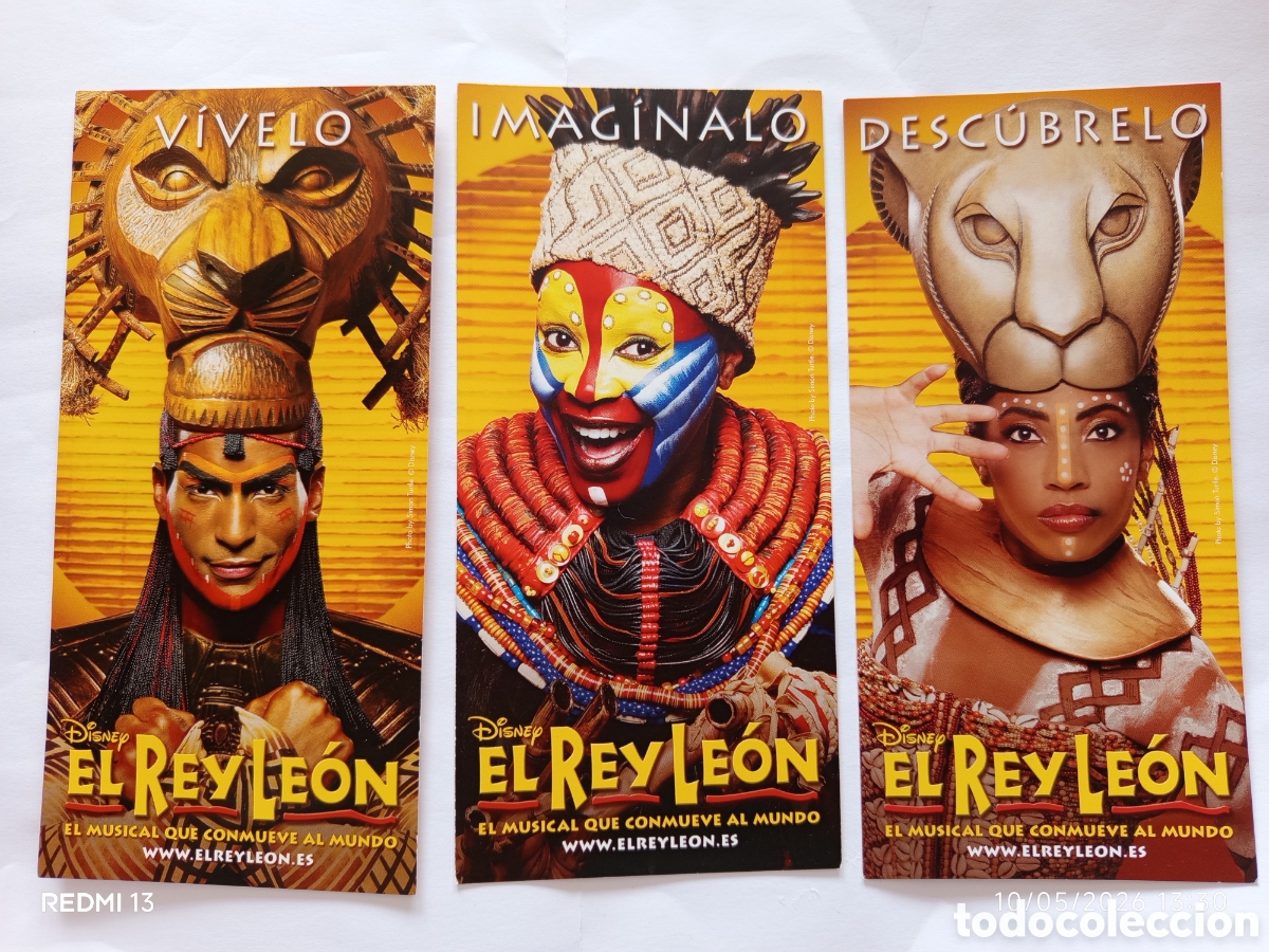 Postales: EL REY LE&Oacute;N. 3 POSTALES